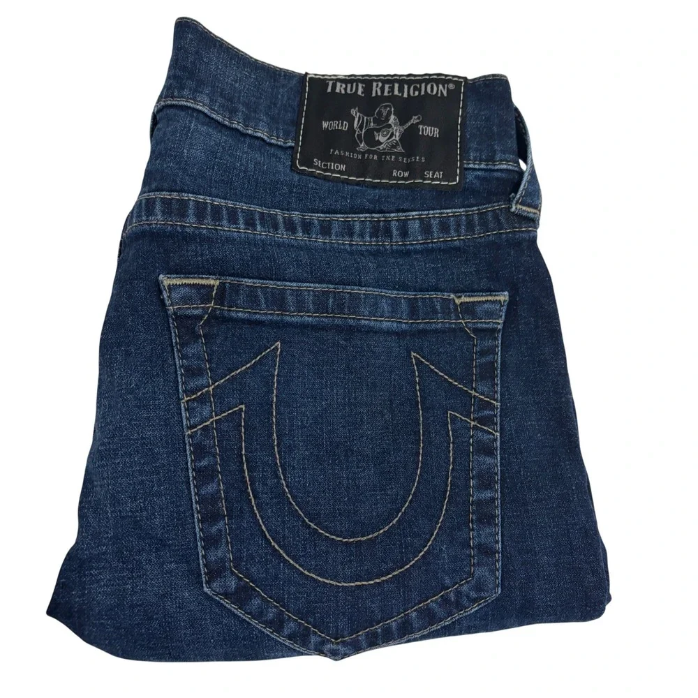 True Religion Rocco Relaxed Skinny Jeans Mens 32x32 Horseshoe Pockets Stretch